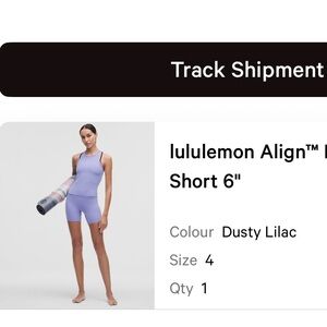 lululemon athletica Dusty Lilac Align Shorts